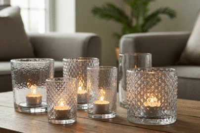 Glass Candle Holders